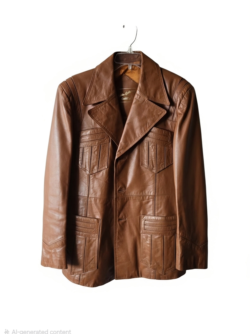 Vintage Style Men’s Brown Leather Blazer Jacket